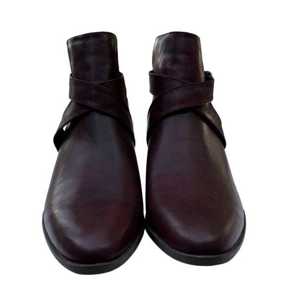 Frye & Co Pembrooke Boots Size 11 color Redwood Brown Faux Leather Ankle Booties - Picture 5 of 7